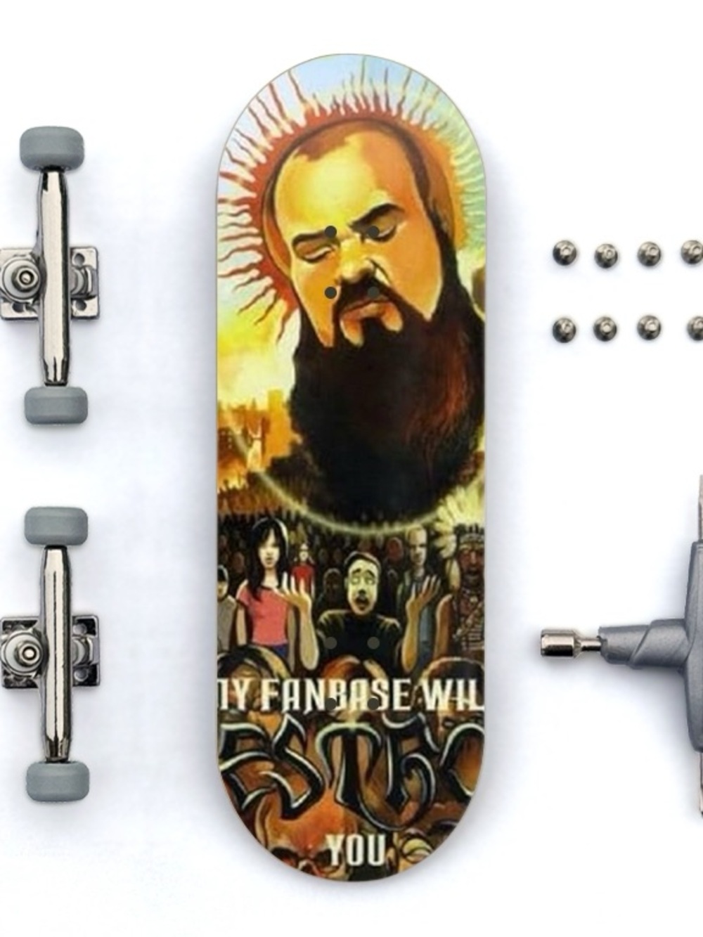 2mex my fanbase will destroy you  mini finger skateboard toy sealed new